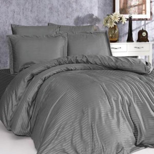 Striped Cotton Satin Bedding Collection