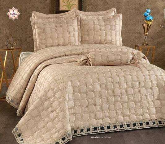 Leaf Bedspread Set – 100% Cotton