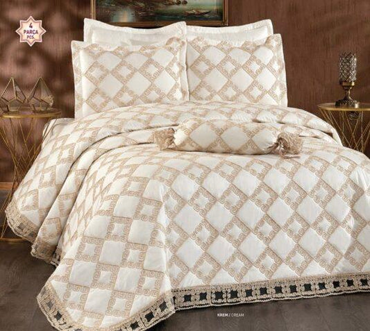 Leaf Bedspread Set – 100% Cotton