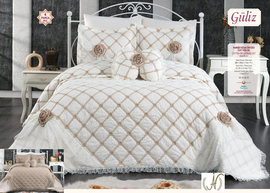 4 Piece Quilted Bedspread Set – Güliz